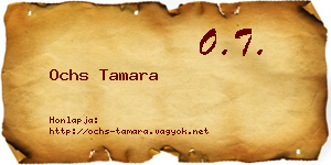 Ochs Tamara névjegykártya